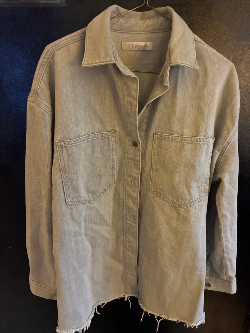 Mavi Light Gray Denim Shirt Jacket XS